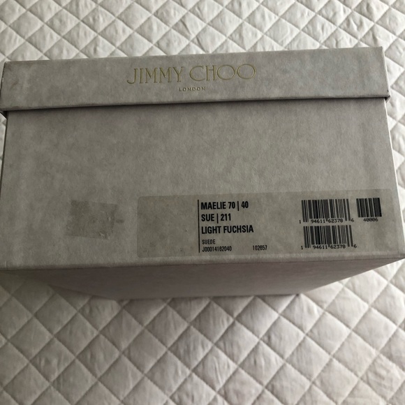 Jimmy Choo Size 40 Fuchsia Suede Maelie heels. - Picture 7 of 7